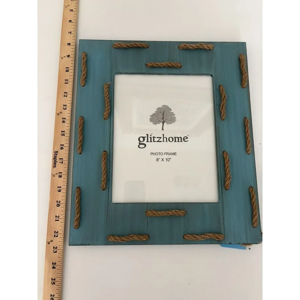 8x10 Wooden Photo Frame with rope accents